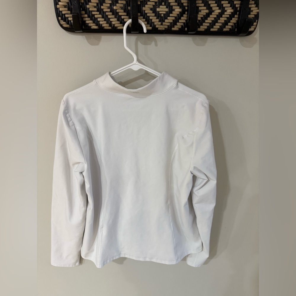 Beyond Yoga On The Go Mock Neck Sweatshirt - Cloud White - Size Extra Large XL - Picture 9 of 14
